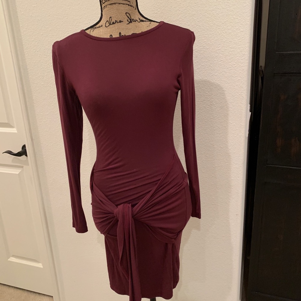 Burgundy Mini with Knotted Wrap detail.  NWOT.